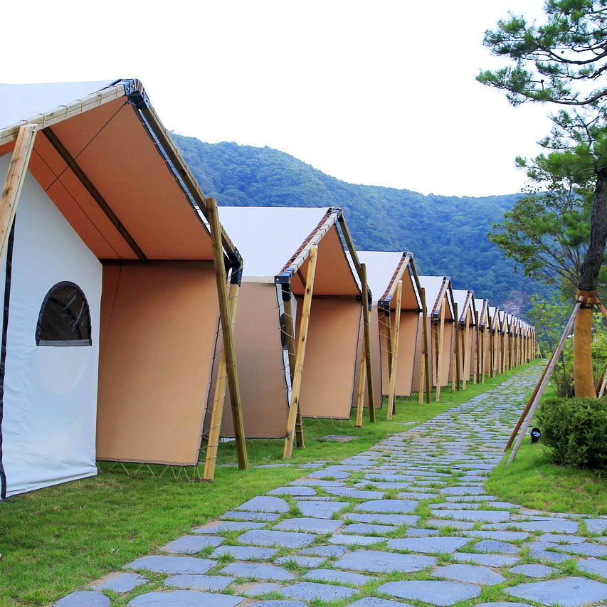 Ground screws are ideal for glamping pods