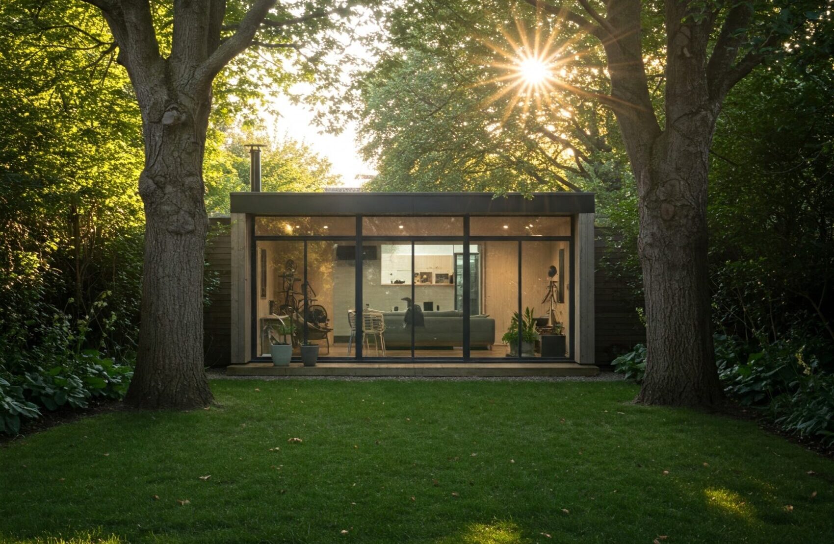 building near trees