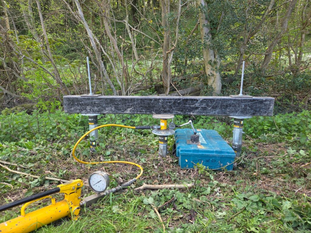 Powys bridge ground screw installation