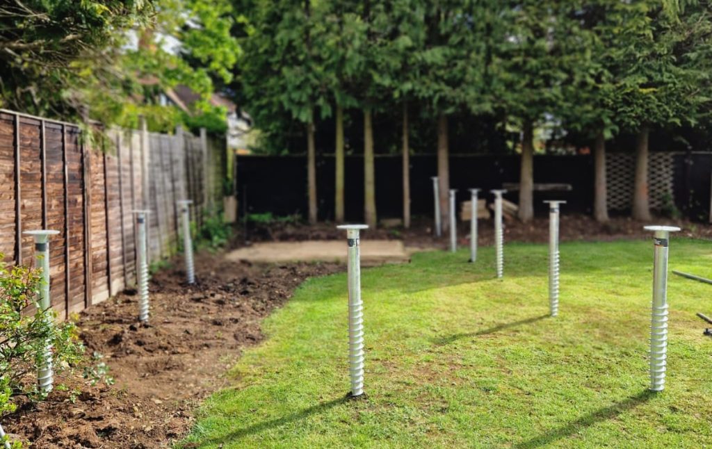 ground screws in winter