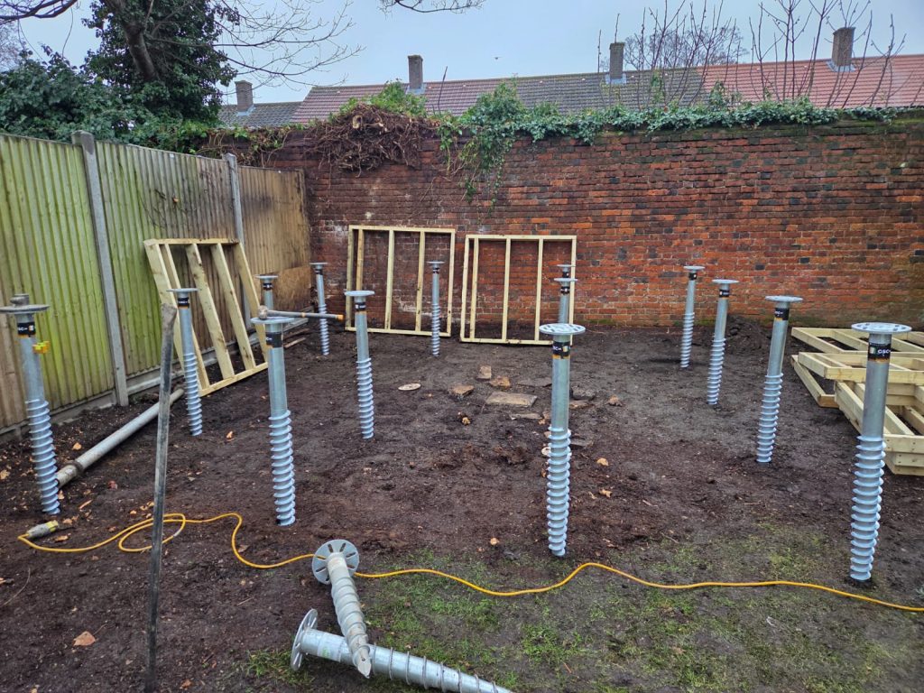 ground screws winter