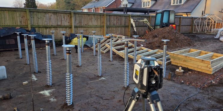 ground screws in winter