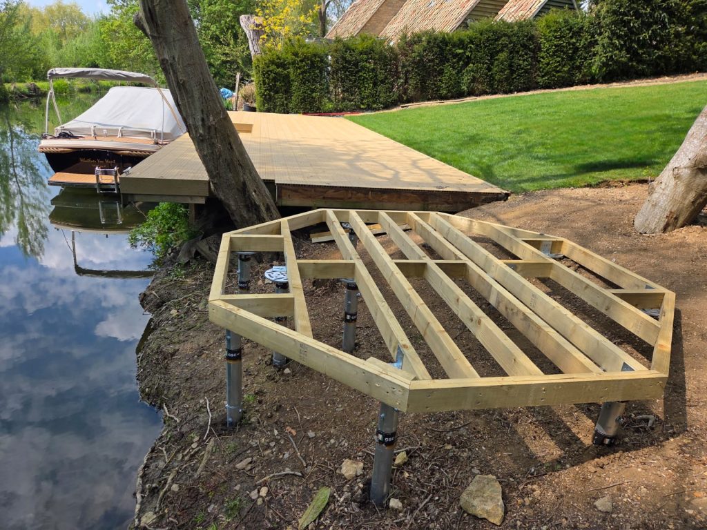 boathouse ground screw build
