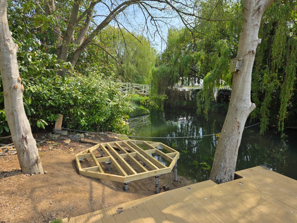 boathouse ground screw build
