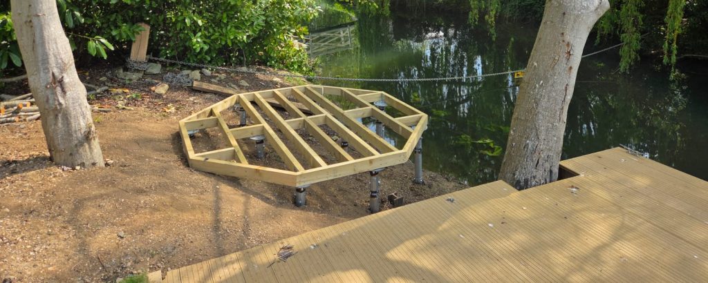 boathouse ground screw build